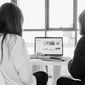 Two Women on Computer